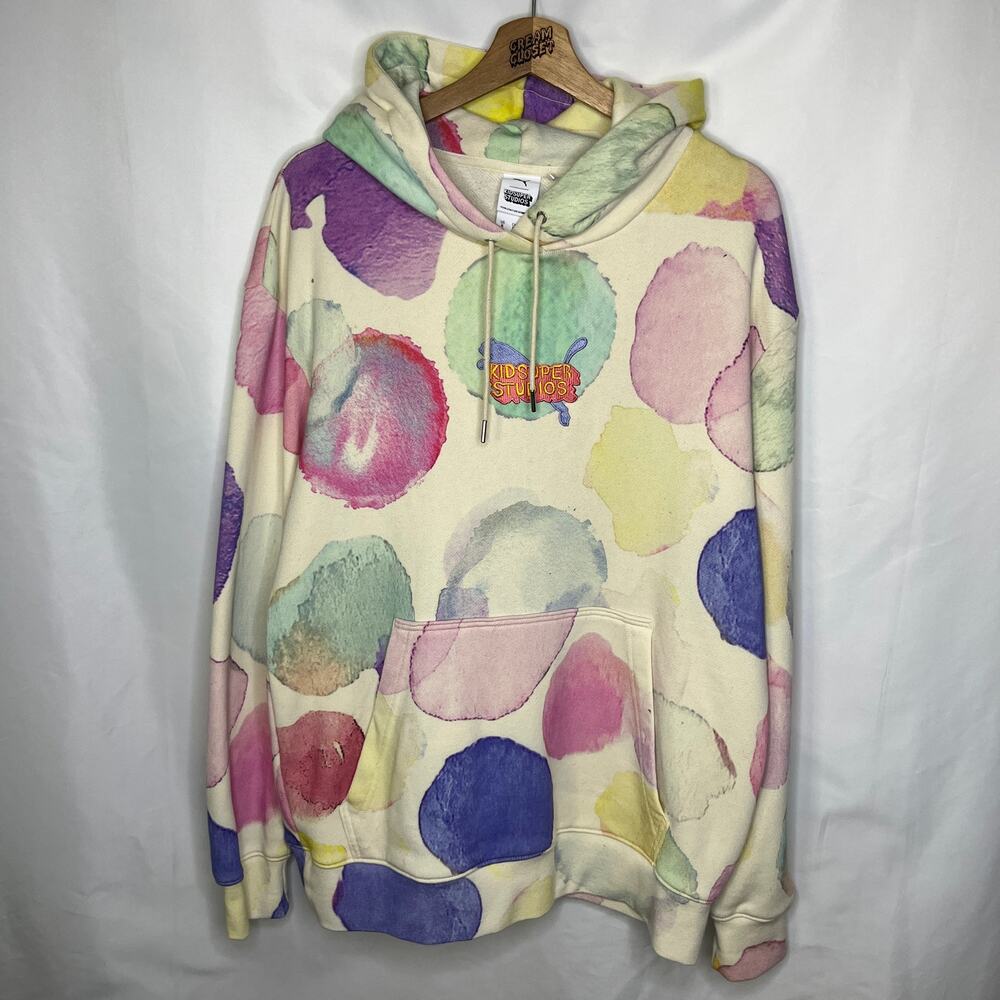 KidSuper Studios x Puma Water Color All Over Print Streetwear Hoodie XL